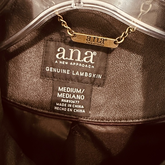Brown Genuine Lambskin Leather a.n.a Jacket Size M - Picture 8 of 8